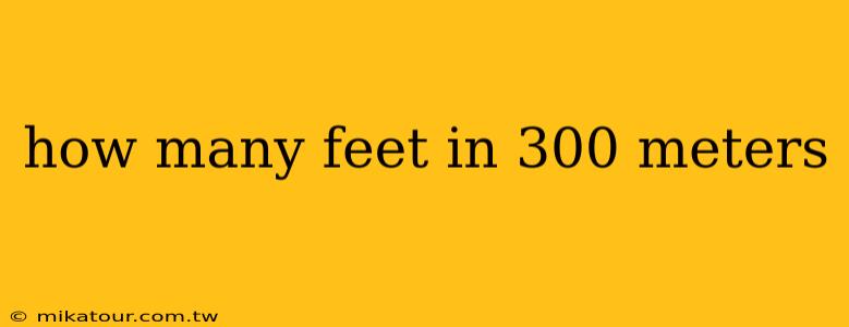 how many feet in 300 meters