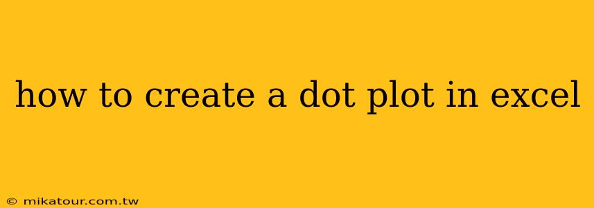 how to create a dot plot in excel