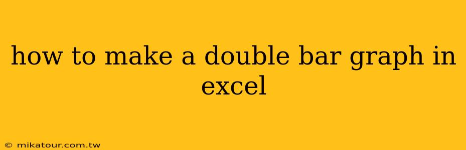 how to make a double bar graph in excel