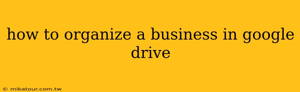 how to organize a business in google drive