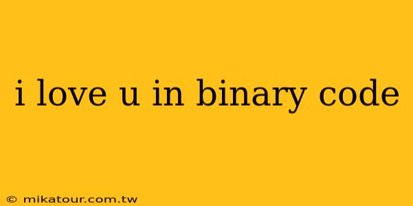 i love u in binary code