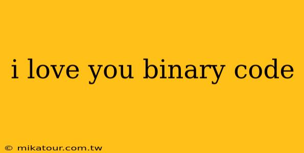 i love you binary code