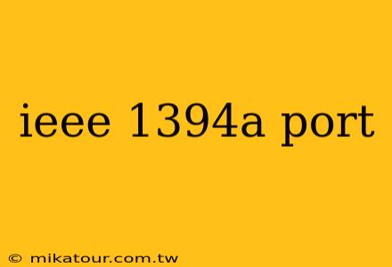 ieee 1394a port