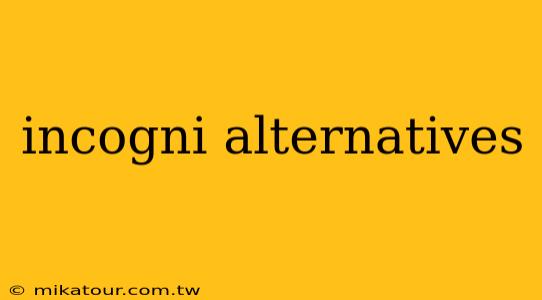 incogni alternatives