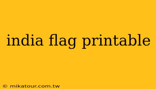 india flag printable