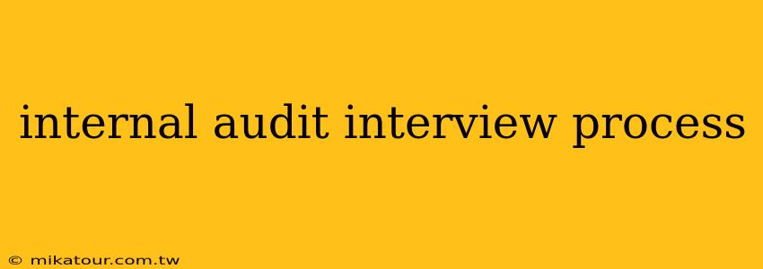 internal audit interview process