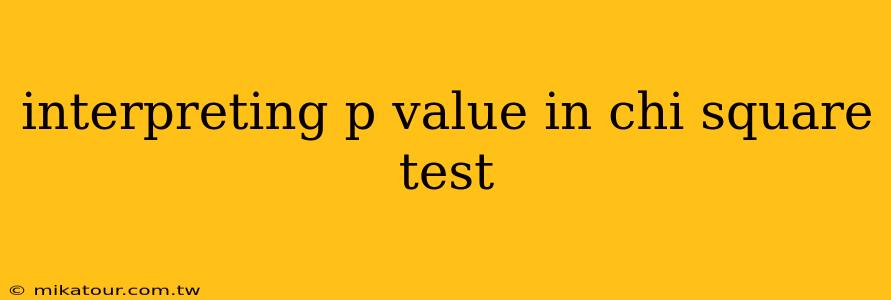 interpreting p value in chi square test