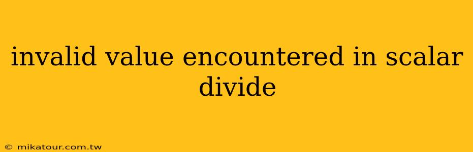 invalid value encountered in scalar divide