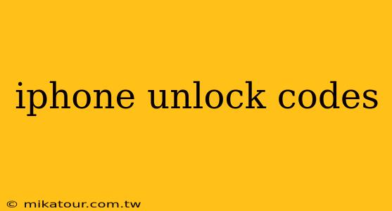 iphone unlock codes