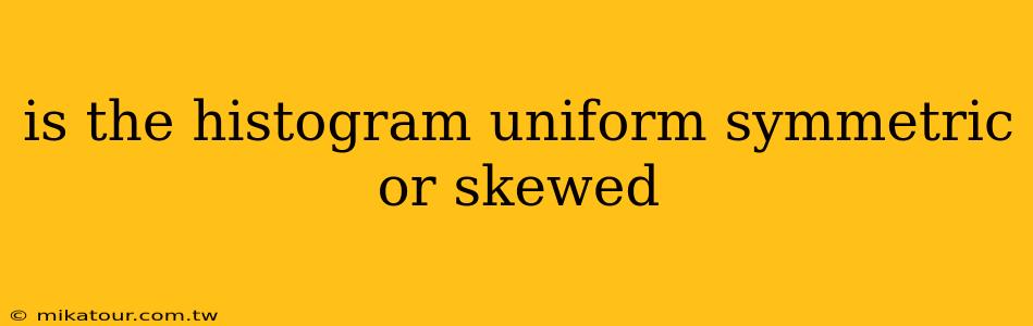 is the histogram uniform symmetric or skewed