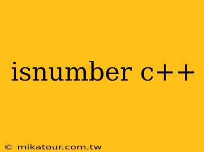 isnumber c++