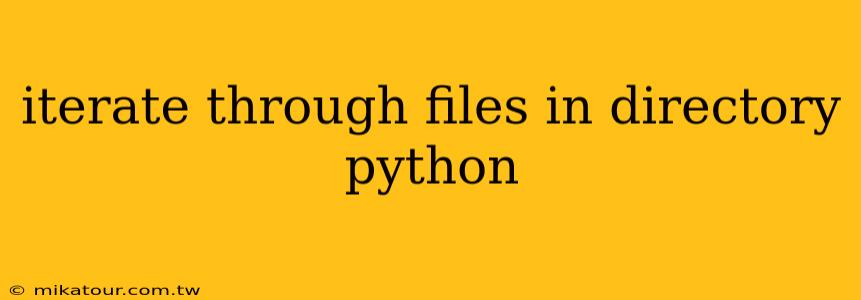 iterate through files in directory python