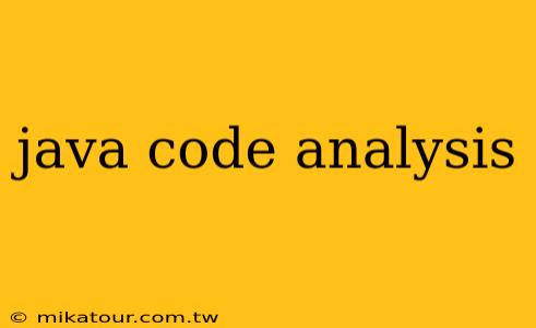 java code analysis