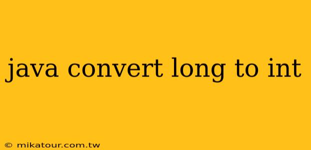 java convert long to int