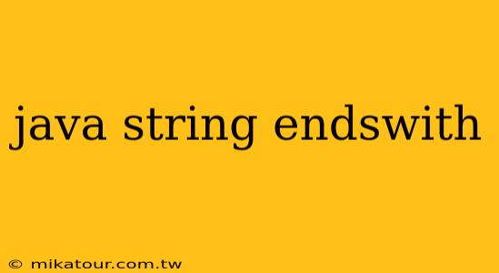 java string endswith