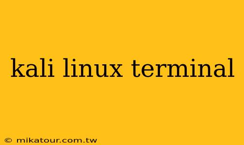 kali linux terminal