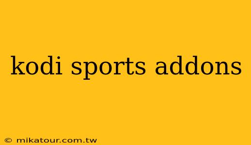 kodi sports addons