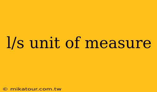 l/s unit of measure