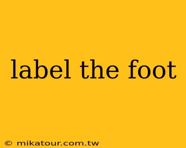 label the foot