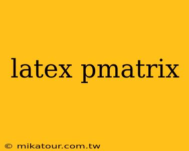 latex pmatrix