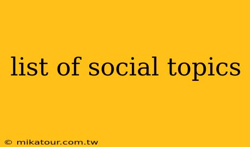 list of social topics