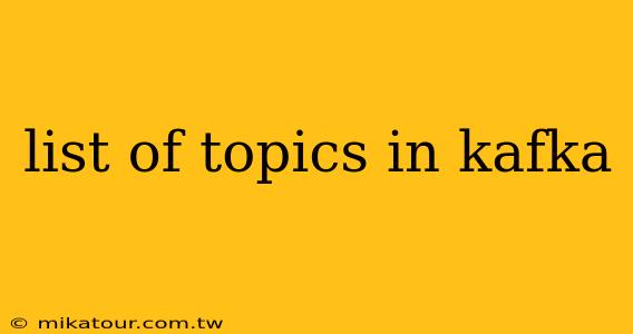 list of topics in kafka