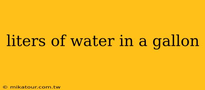 liters of water in a gallon