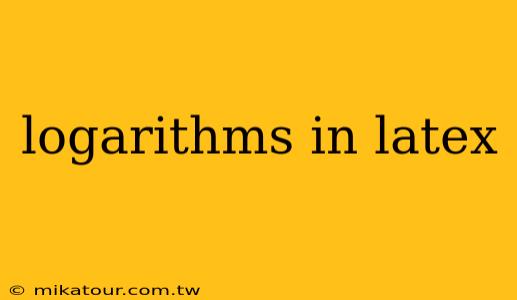 logarithms in latex