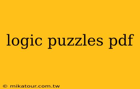 logic puzzles pdf