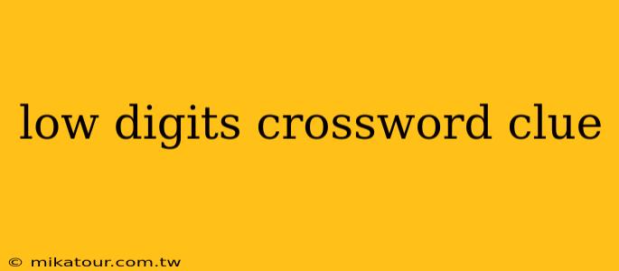 low digits crossword clue