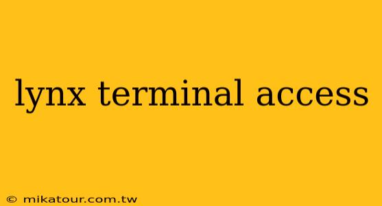 lynx terminal access