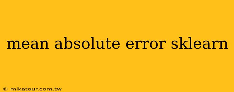 mean absolute error sklearn