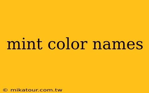 mint color names