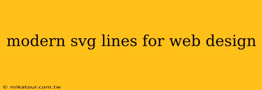 modern svg lines for web design