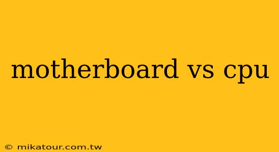 motherboard vs cpu