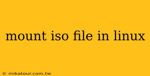 mount iso file in linux