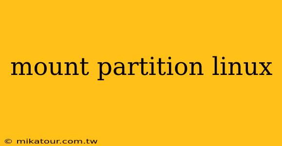 mount partition linux