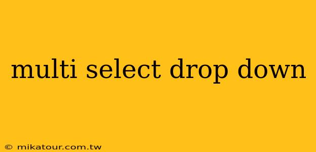 multi select drop down