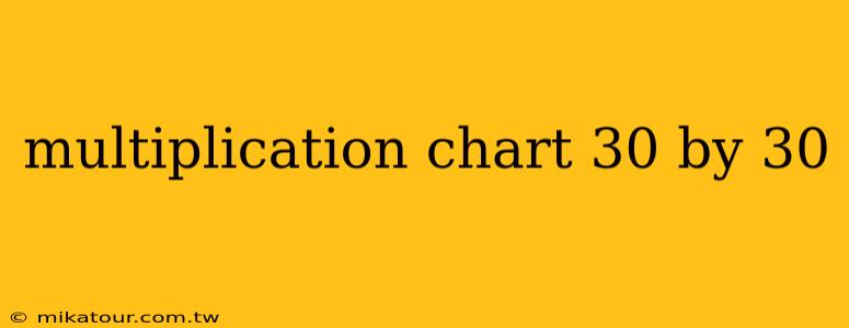 multiplication chart 30 by 30