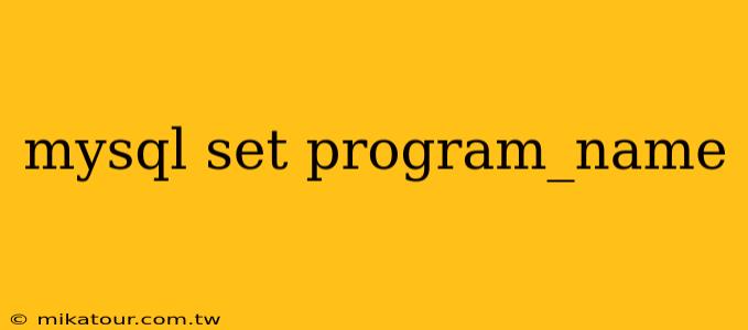 mysql set program_name