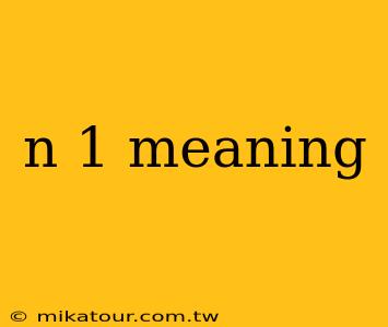 n 1 meaning