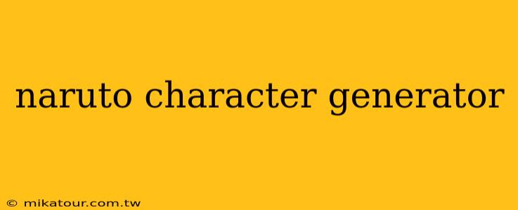 naruto character generator