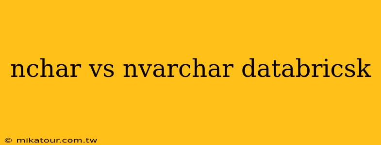 nchar vs nvarchar databricsk