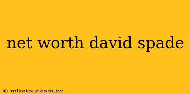 net worth david spade