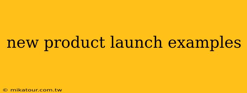 new product launch examples