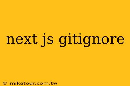 next js gitignore