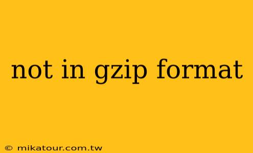 not in gzip format