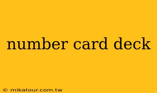 number card deck