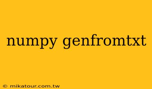 numpy genfromtxt