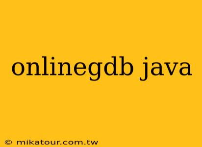 onlinegdb java